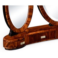 Square & Rectangular Side Tables Rosewood Veneered Triple Dressing Mirror-71 2