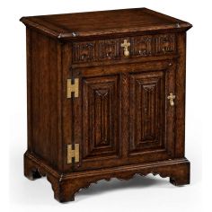 Square & Rectangular Side Tables Dark Brown Oak Distressed Bedside Cabinets-73 2