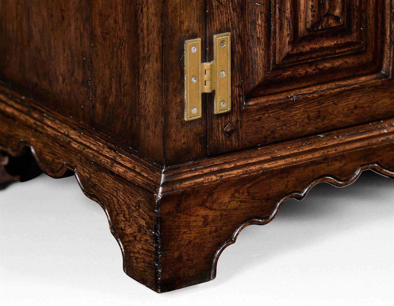 Dark Brown Oak Distressed Bedside Cabinets 73