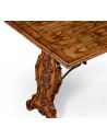 Distressed Walnut Wood Hunt Table-74