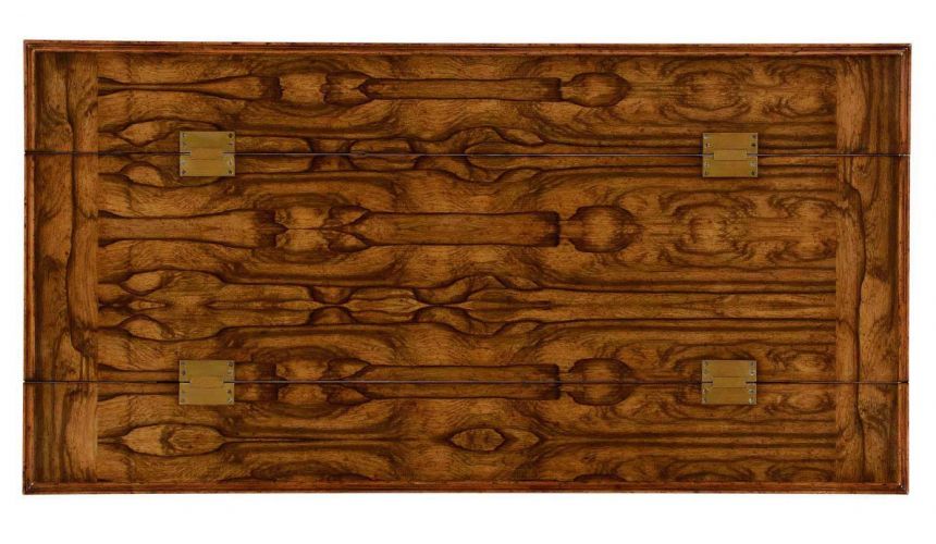 Distressed Walnut Wood Hunt Table-74