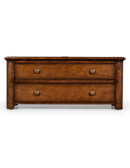 Rectangular Walnut Low Entertainment Unit Furniture-78