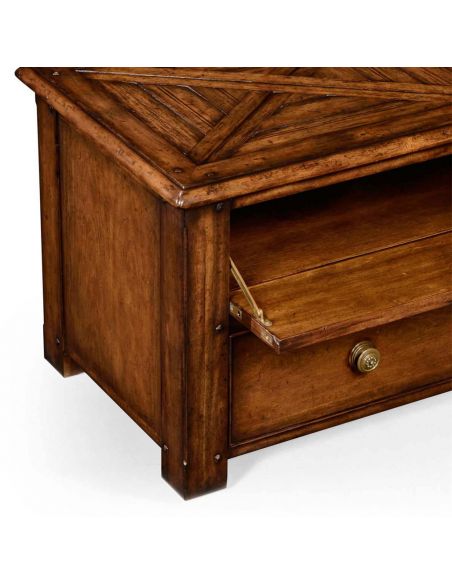 Rectangular Walnut Low Entertainment Unit Furniture-78