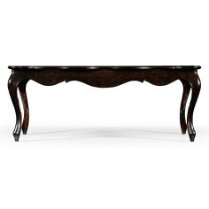 Rectangular and Square Coffee Tables French Style Distressed Black Painted Coffee Table-81 2