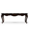 Rectangular and Square Coffee Tables French Style Distressed Black Painted Coffee Table-81
