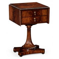 Square & Rectangular Side Tables Mahogany Side Table with Drawers-86