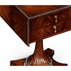 Square & Rectangular Side Tables Mahogany Side Table with Drawers-86 2
