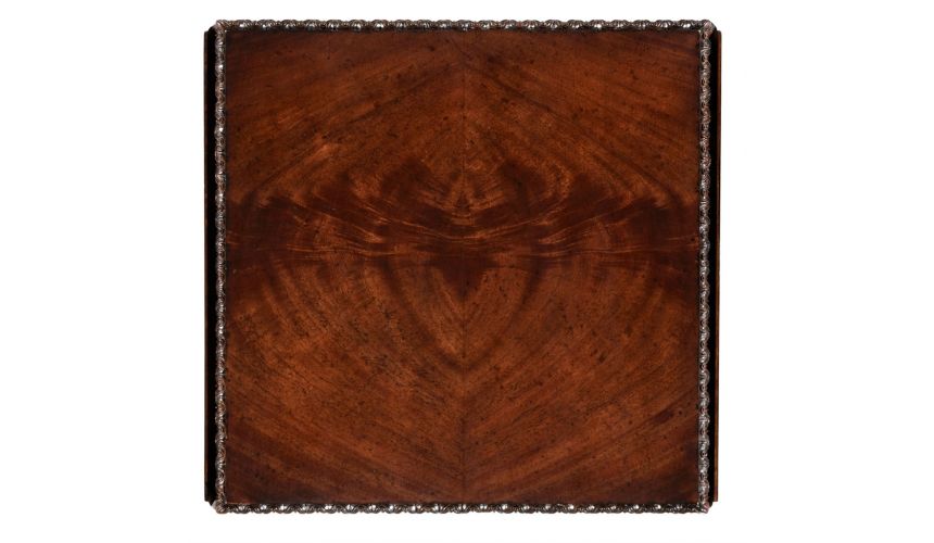 Square & Rectangular Side Tables Mahogany Side Table with Drawers-86