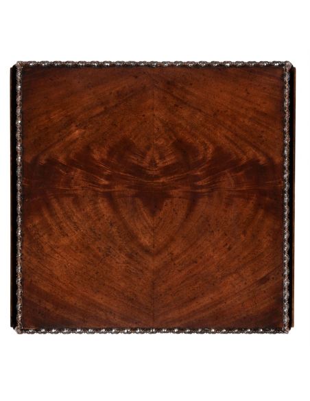 Square & Rectangular Side Tables Mahogany Side Table with Drawers-86