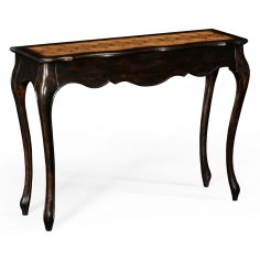 French Provincial style Distressed Black Painted Console Table-88
