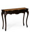 French Provincial style Distressed Black Painted Console Table-88
