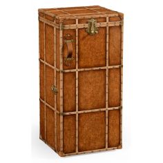 Square & Rectangular Side Tables Travel Trunk Style Wine and Cocktail Cabinet-89