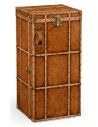 Square & Rectangular Side Tables Travel Trunk Style Wine and Cocktail Cabinet-89