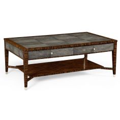 Walnut Parquetry Coffee Table with Reversible Chess Board-06