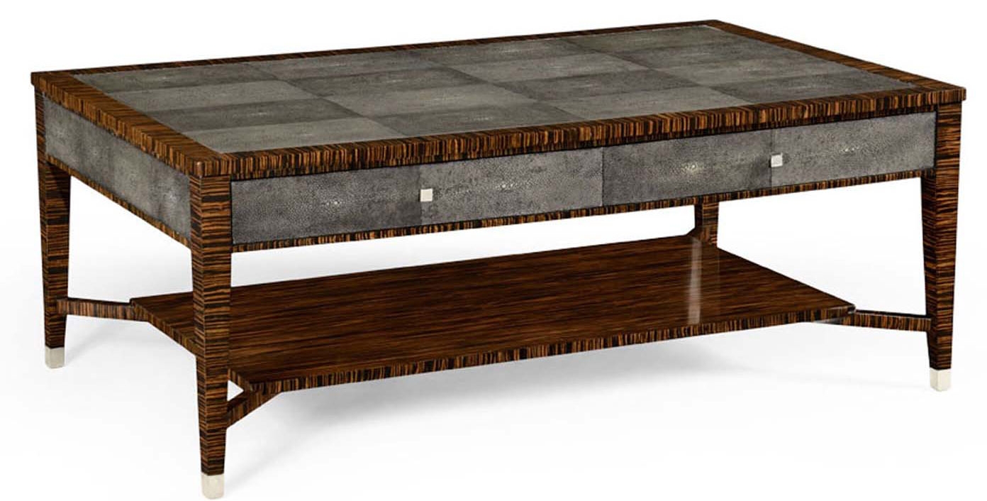 Rectangular and Square Coffee Tables Art Deco Styled Macassar Rectangular Coffee Table-11