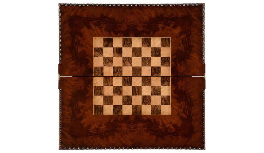 Square & Rectangular Side Tables Finely Carved Mahogany Side Table-15