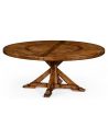 Dining Tables Circular Dining Table with a Rustic Finish Showing Exposed-29