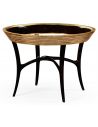Foyer and Center Tables Circular Black Lacquer and Gilt Center Table-31
