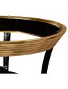 Foyer and Center Tables Circular Black Lacquer and Gilt Center Table-31
