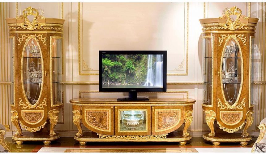 Breakfronts & China Cabinets Elegant tall display cabinet