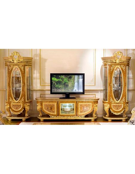 Breakfronts & China Cabinets Elegant tall display cabinet
