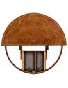 Crotch Walnut Regency style Demilune Table-41