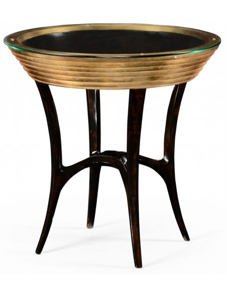 Circular Black Lacquer and Gilt Side Table-42