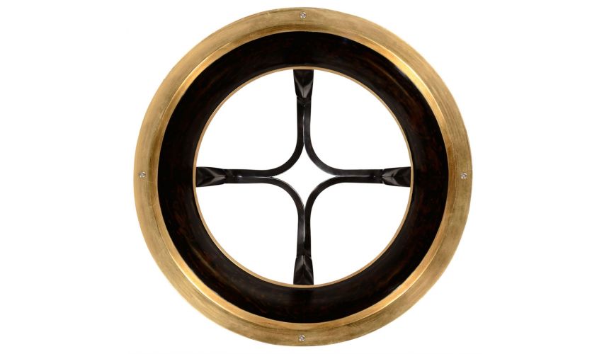 Round & Oval Side Tables Circular Black Lacquer and Gilt Side Table-42
