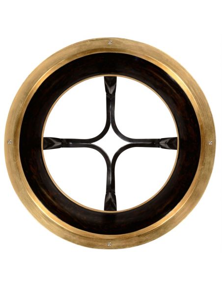 Round & Oval Side Tables Circular Black Lacquer and Gilt Side Table-42