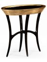 Round & Oval Side Tables Oval black Lacquer and Gilt Side Table-54