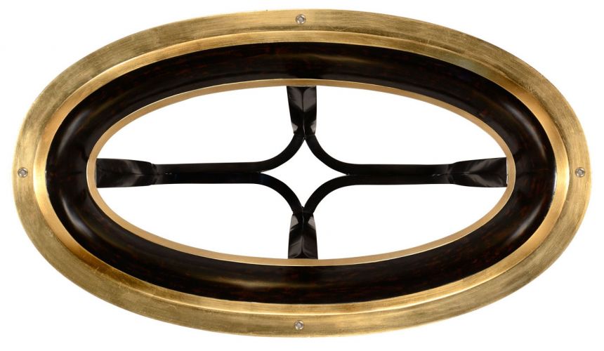 Round & Oval Side Tables Oval black Lacquer and Gilt Side Table-54