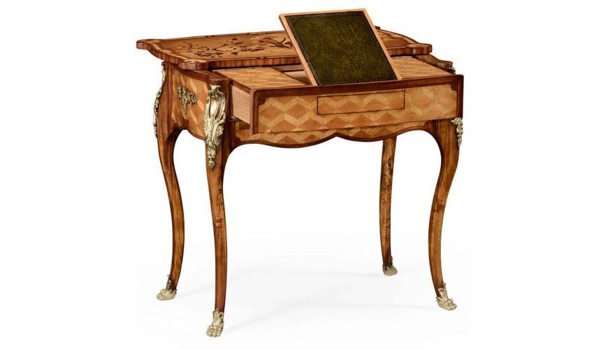 Executive Desks Marquetry Satinwood Dressing or Writing Table-55