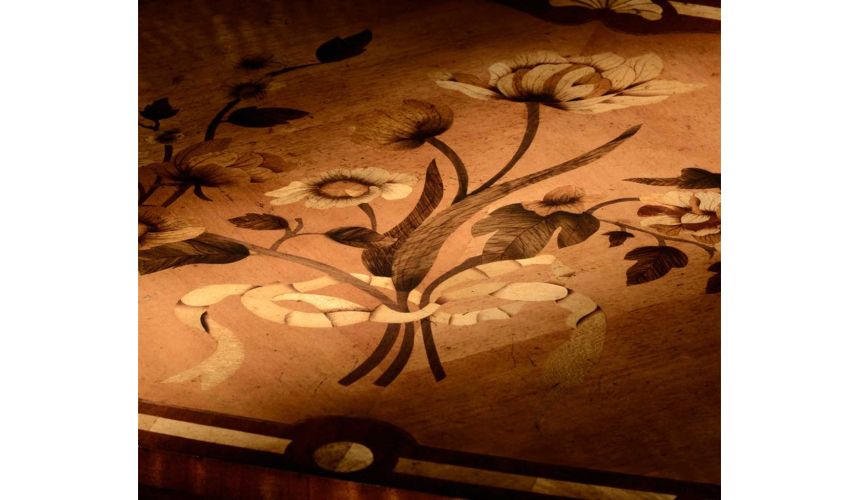 Executive Desks Marquetry Satinwood Dressing or Writing Table-55