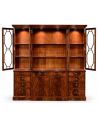 Breakfronts & China Cabinets Mahogany Large Triple Breakfront Bookcase-63