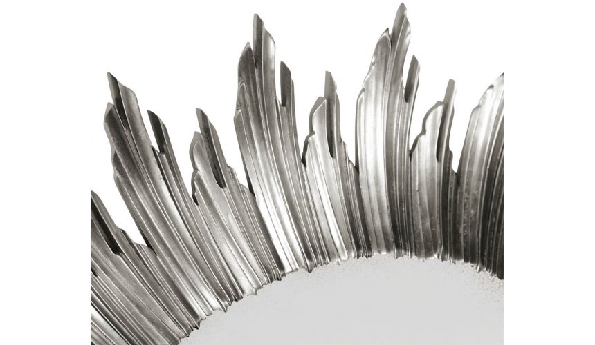 Decorative Accessories Large silver sunburst mirror