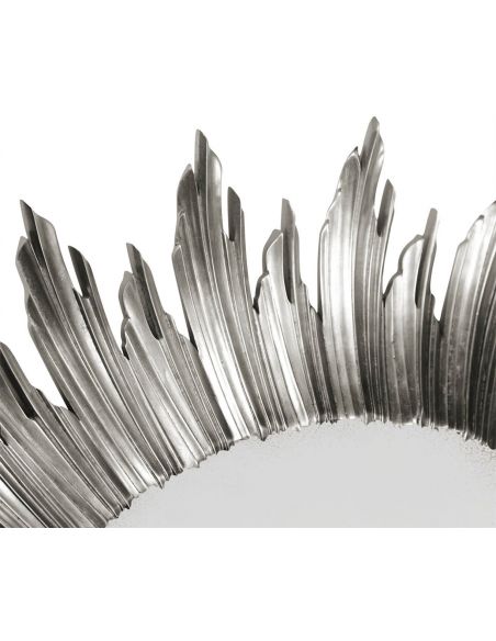 Decorative Accessories Large silver sunburst mirror