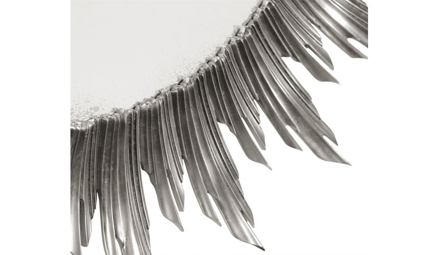 Decorative Accessories Large silver sunburst mirror
