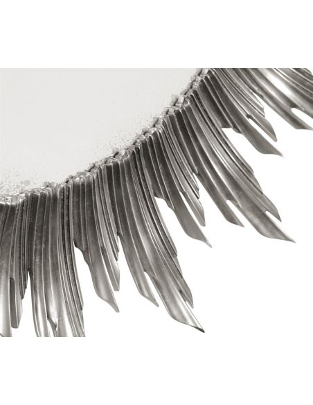 Decorative Accessories Large silver sunburst mirror