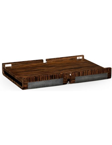 Other Home Accessories Faux macassar ebony, anthracite shagreen bed tray.