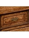 LUXURY BEDROOM FURNITURE George II style burr oak chest of five drawers.