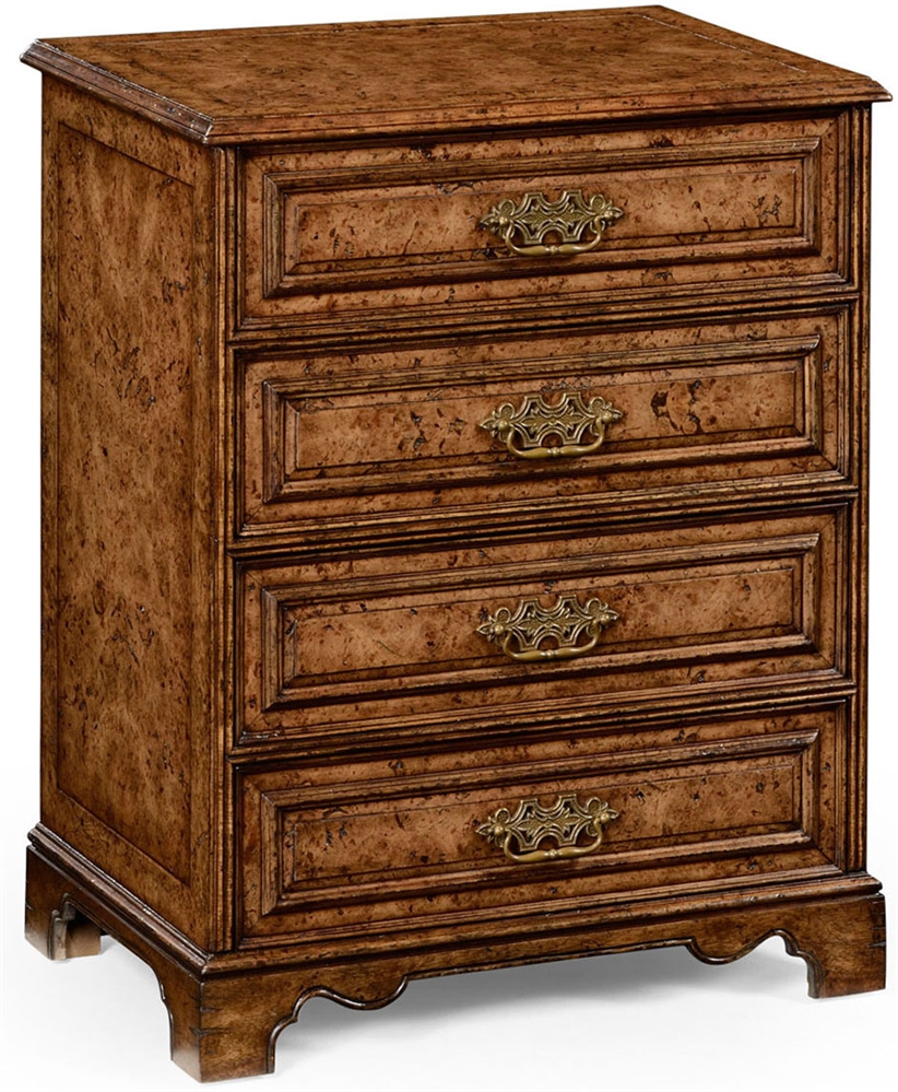 Chest of Drawers Burr oak chest of drawers.