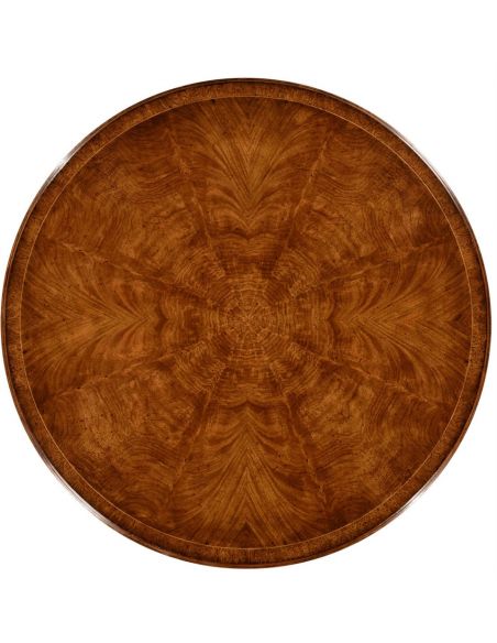 Dining Tables Biedermeier style crotch walnut centre or library table.