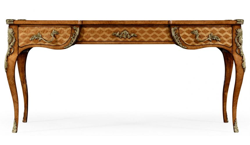 Executive Desks Satinwood and marquetry bureau plat.