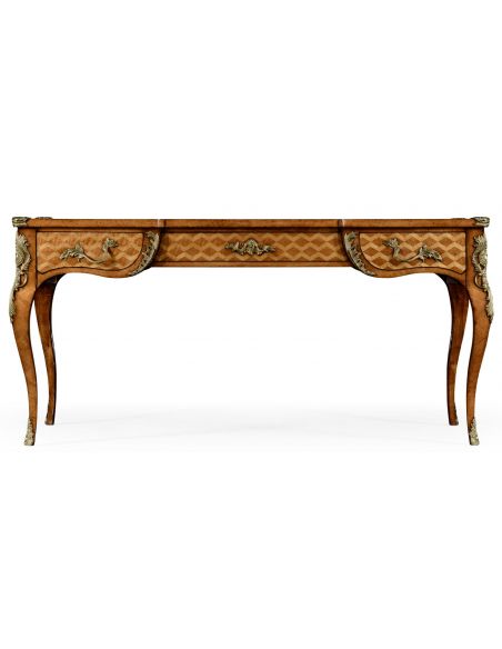 Executive Desks Satinwood and marquetry bureau plat.