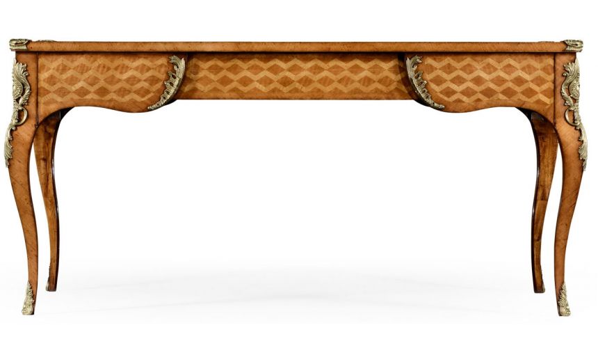 Executive Desks Satinwood and marquetry bureau plat.