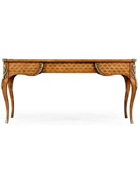 Executive Desks Satinwood and marquetry bureau plat.