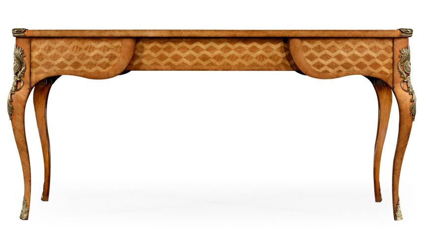 Executive Desks Satinwood and marquetry bureau plat.