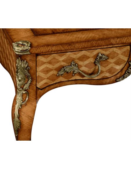 Executive Desks Satinwood and marquetry bureau plat.