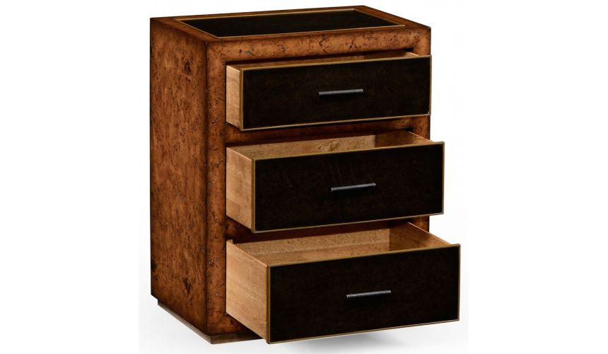 Square & Rectangular Side Tables Contemporary Styled Oak Chest of 3 Drawers-45