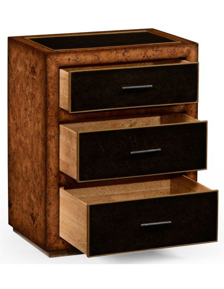 Square & Rectangular Side Tables Contemporary Styled Oak Chest of 3 Drawers-45